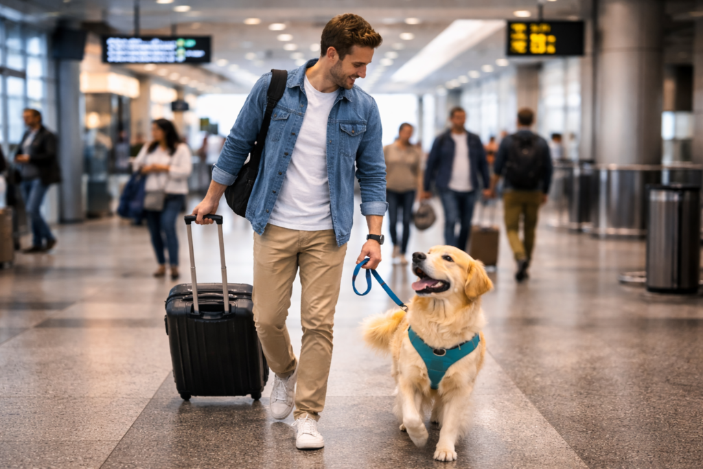 consejos para viajar con perros en avión.